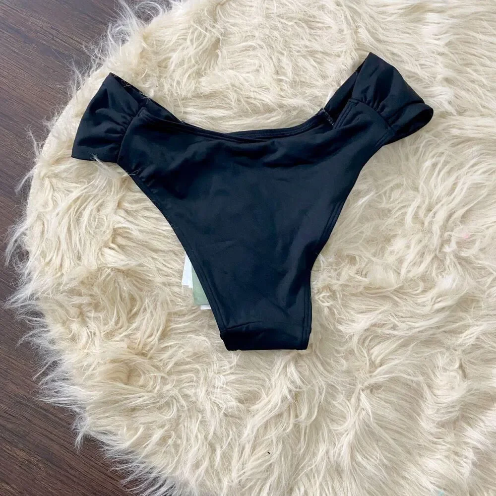 NWT H&M  Cheeky Bikini Bottom Black Size XS